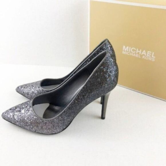 MICHAEL KORS Claire Glitter Pumps Gunmetal  - Picture 8 of 8
